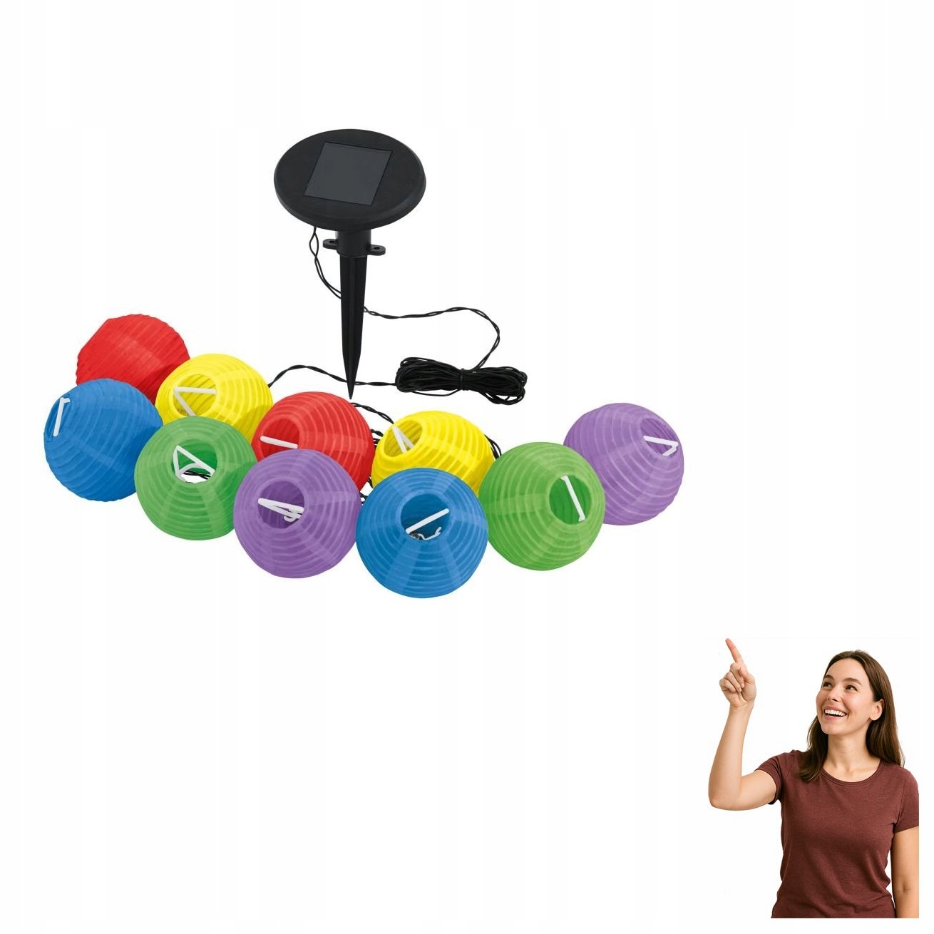 Solární Led zahradní girlanda 10x0,06W Solar 47339 Eglo