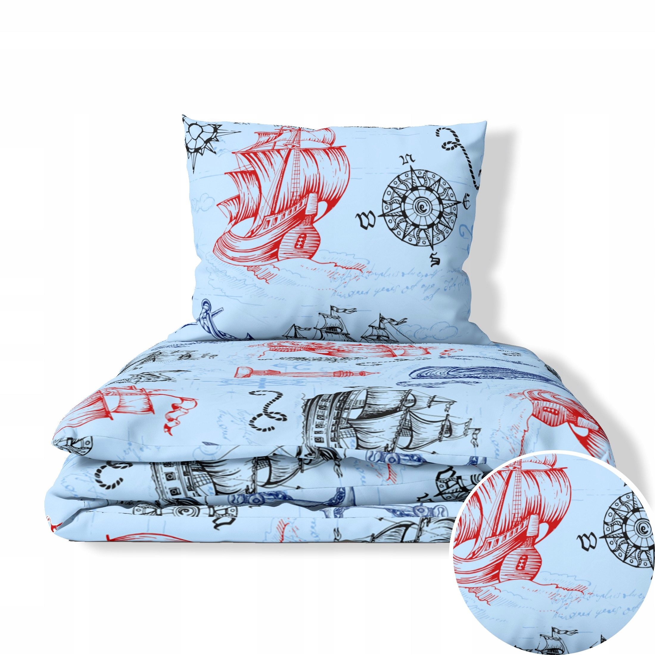 Hotelové Povlečení 160x200 1 povlak na polštář Bavlna 100%, vzor: modrý balt