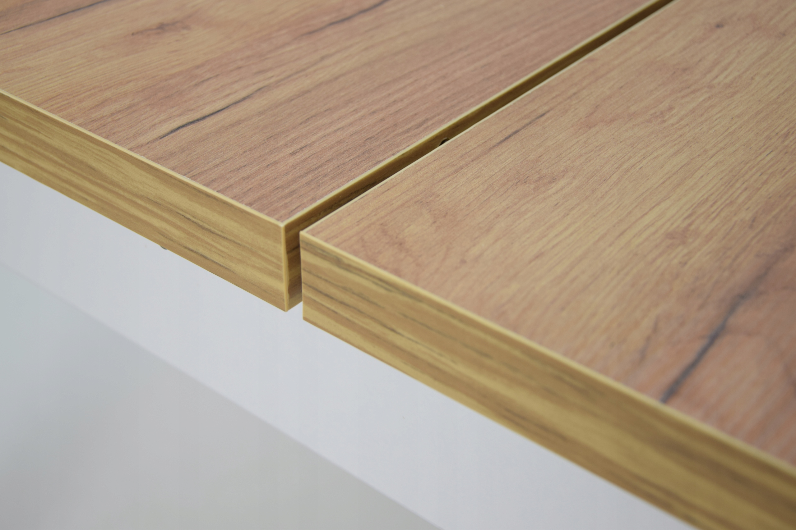 Stół C-2 BIAŁY blat DĄB 80x120/160 Rozkładany Głębokość mebla 80 cm