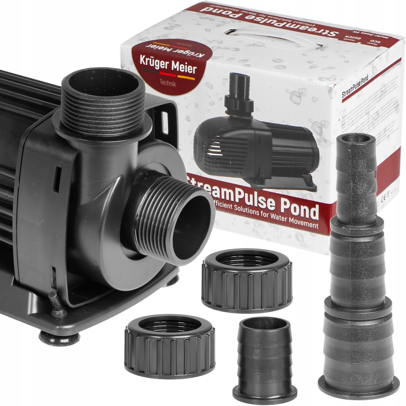 Pompa Do Oczka 4000L H Cicha Oszczędna Zanurzeniowa Z Filtrem I Długim Kabl