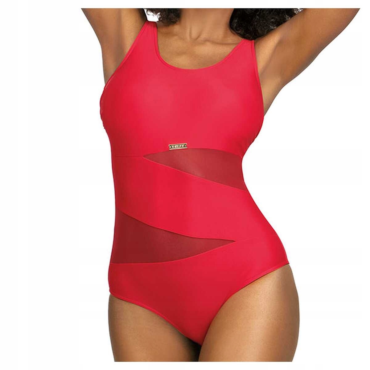 Self Jednodílné plavky Fashion sport 6 červené 3XL
