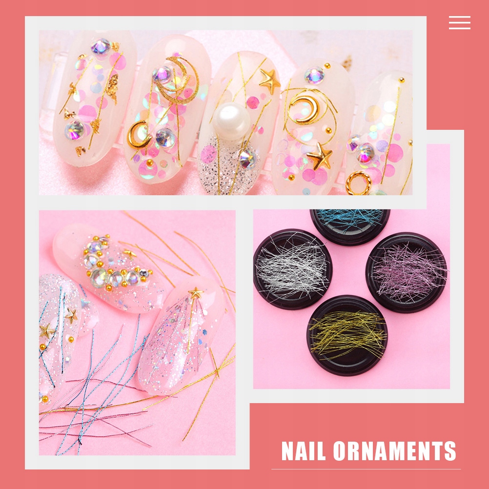 Paznokcie Ozdoby do paznokci z drutu metalowe Marka inna marka