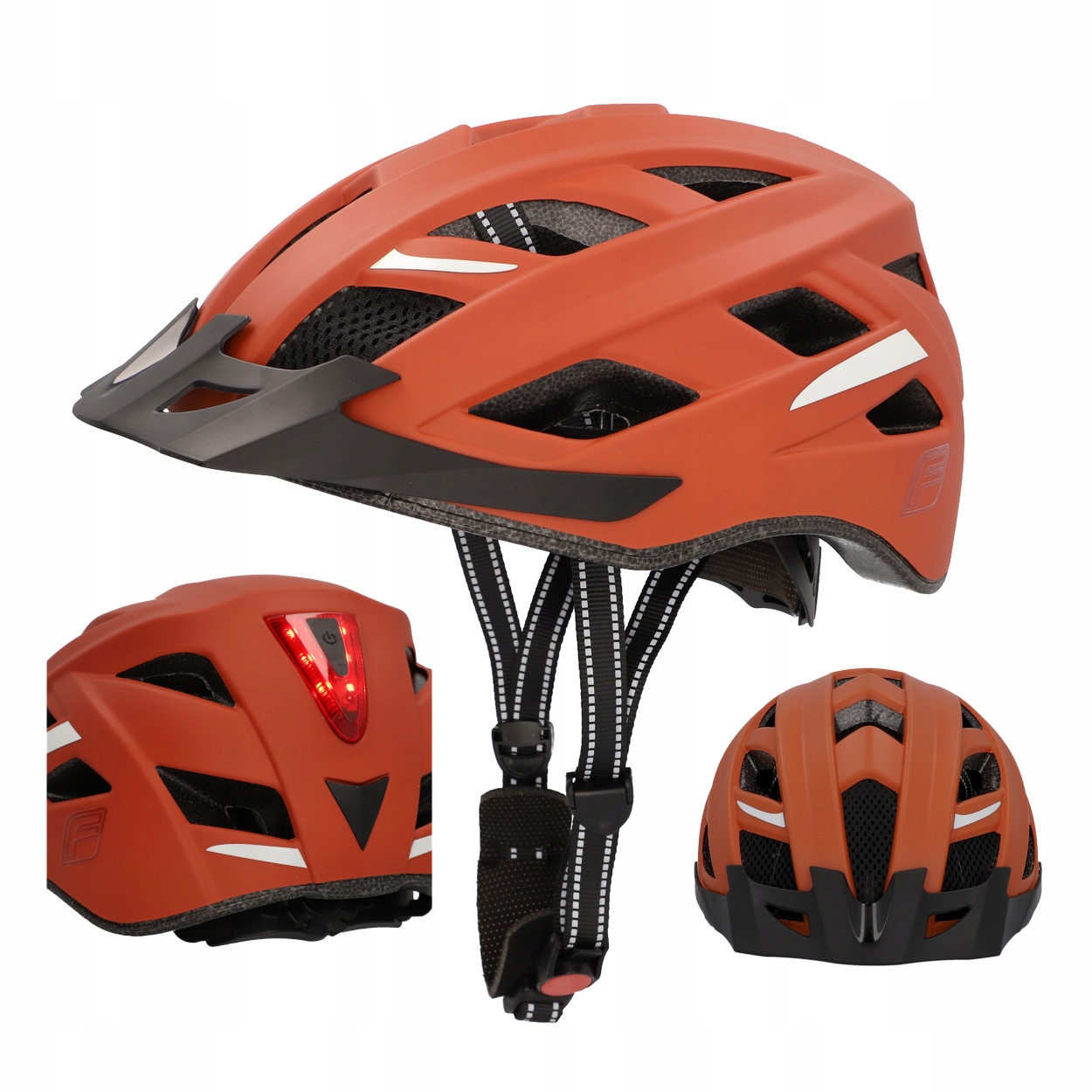 Cyklistická přilba Fischer Urban Plus Miami Světlo Led Velikost S/m 52 až 59 cm