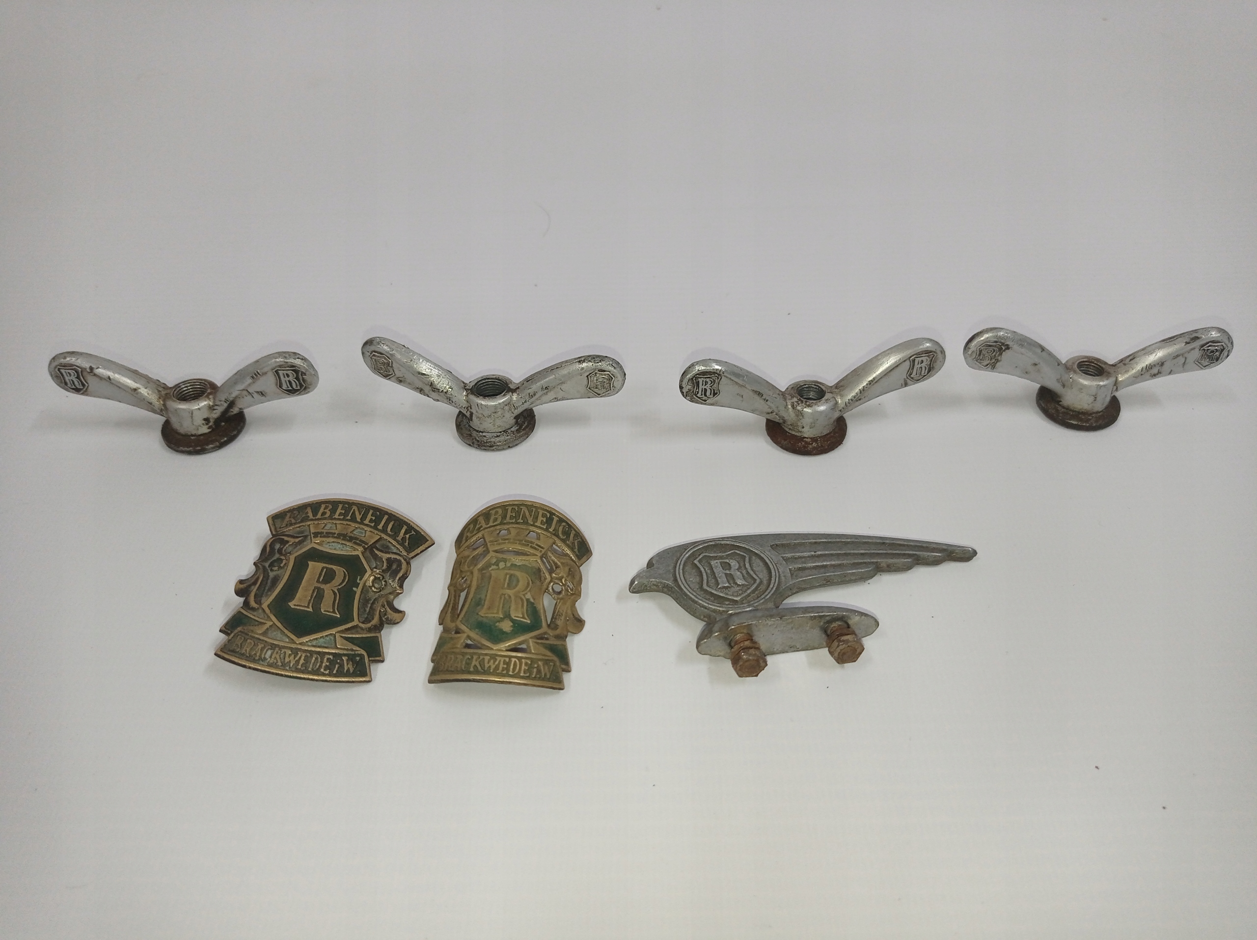 RABENEICK - CZĘŚCI STAREGO ROWERU - EMBLEMATY - ORYGINAŁY