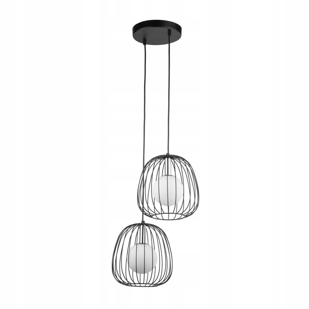 Závěsná drátěná lampa s mléčnými stínítky Bell 2 40724 Sigma Lighting