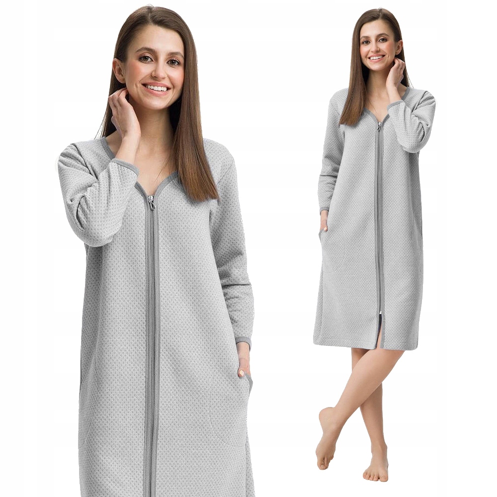 

Szlafrok damski Luna kod 214 szary roz. XXL