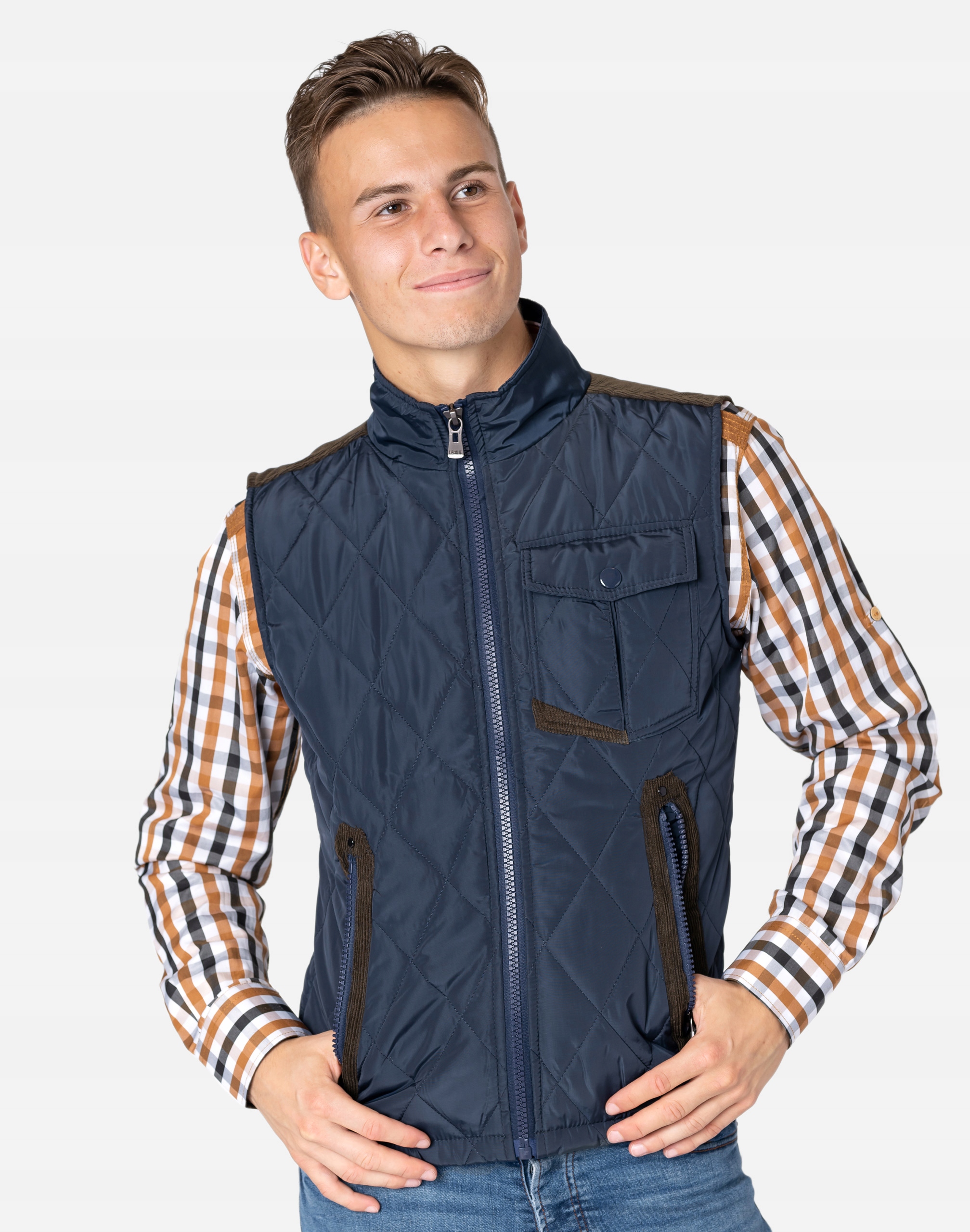 Мужская куртка без рукавов с подкладкой 14X81-02 XXL материал композиция 100% полиэстер