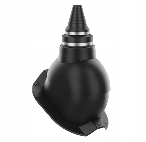 Anténní přechod, těsný střešní průchod Trapez T35 Černý 9005