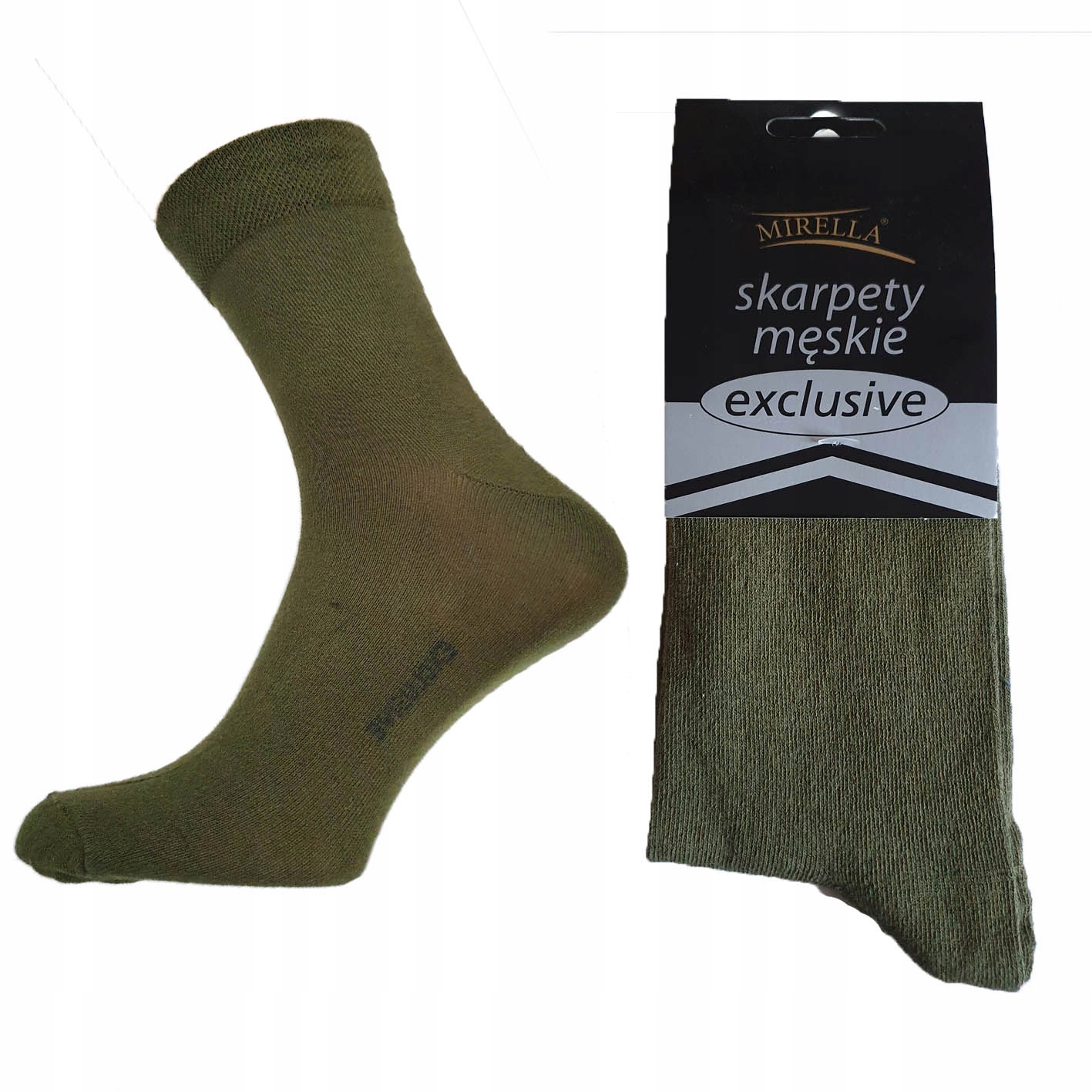 

Skarpety męskie garniturowe Exclusive 44-46 Oliwka