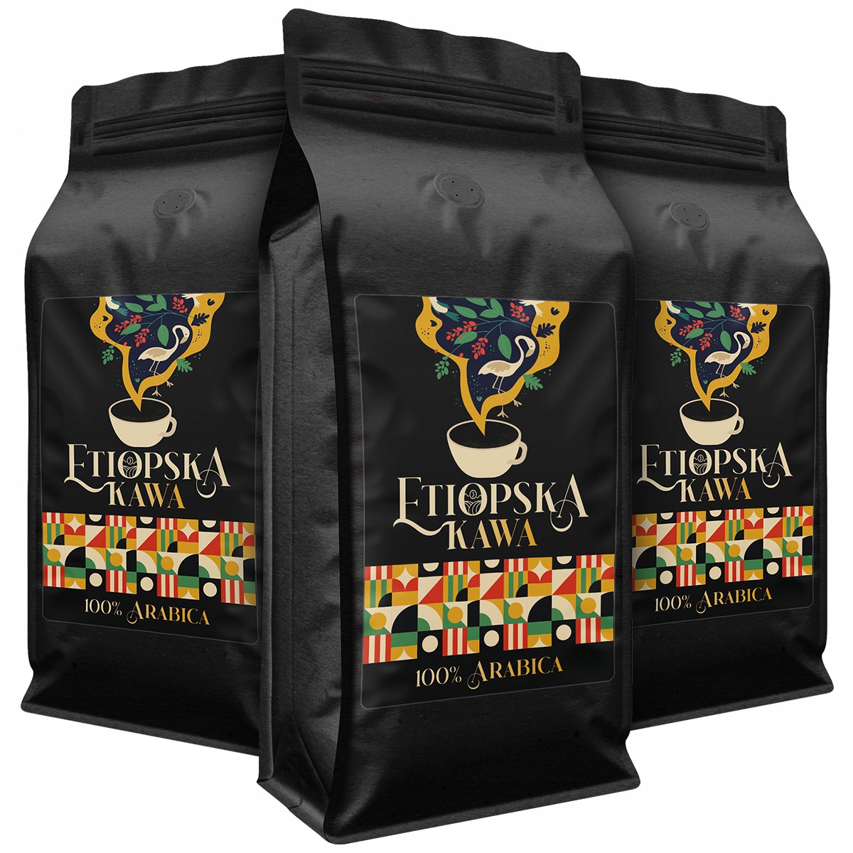 Levně Káva Zrnková Etiopie 3x1kg 100% Arabica Čerstvě Pražená Tommy Cafe