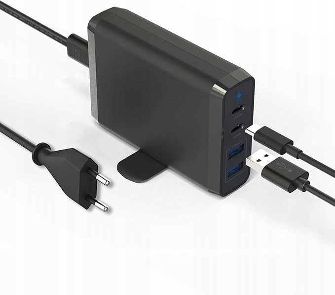 Usb Hub Pro Nabíjení Usb-c Pd 75 V 2*USB, 2*USB-C, Černý Milipov