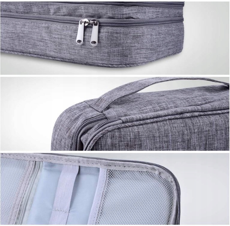 ORGANIZATOR PODRÓŻNY TORBA ETUI NA KABLE ŁADOWARKI Kolor dominujący odcienie szarości