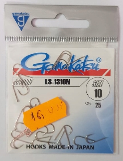 

Haczyki Gamakatsu LS-1310N nr 10 nikiel