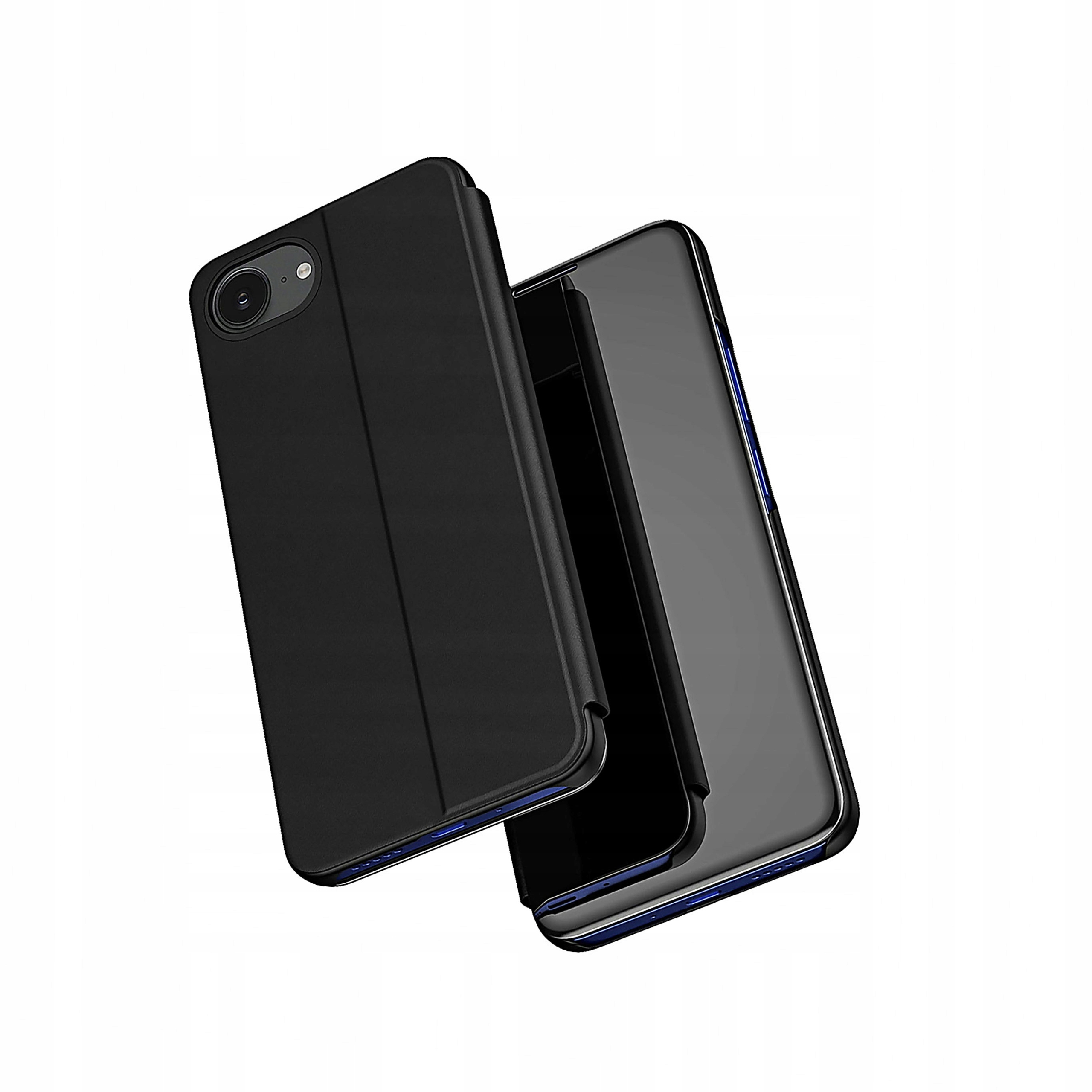 Etui Clear View Case do iPhone 16e pokrowiec z klapką czarne