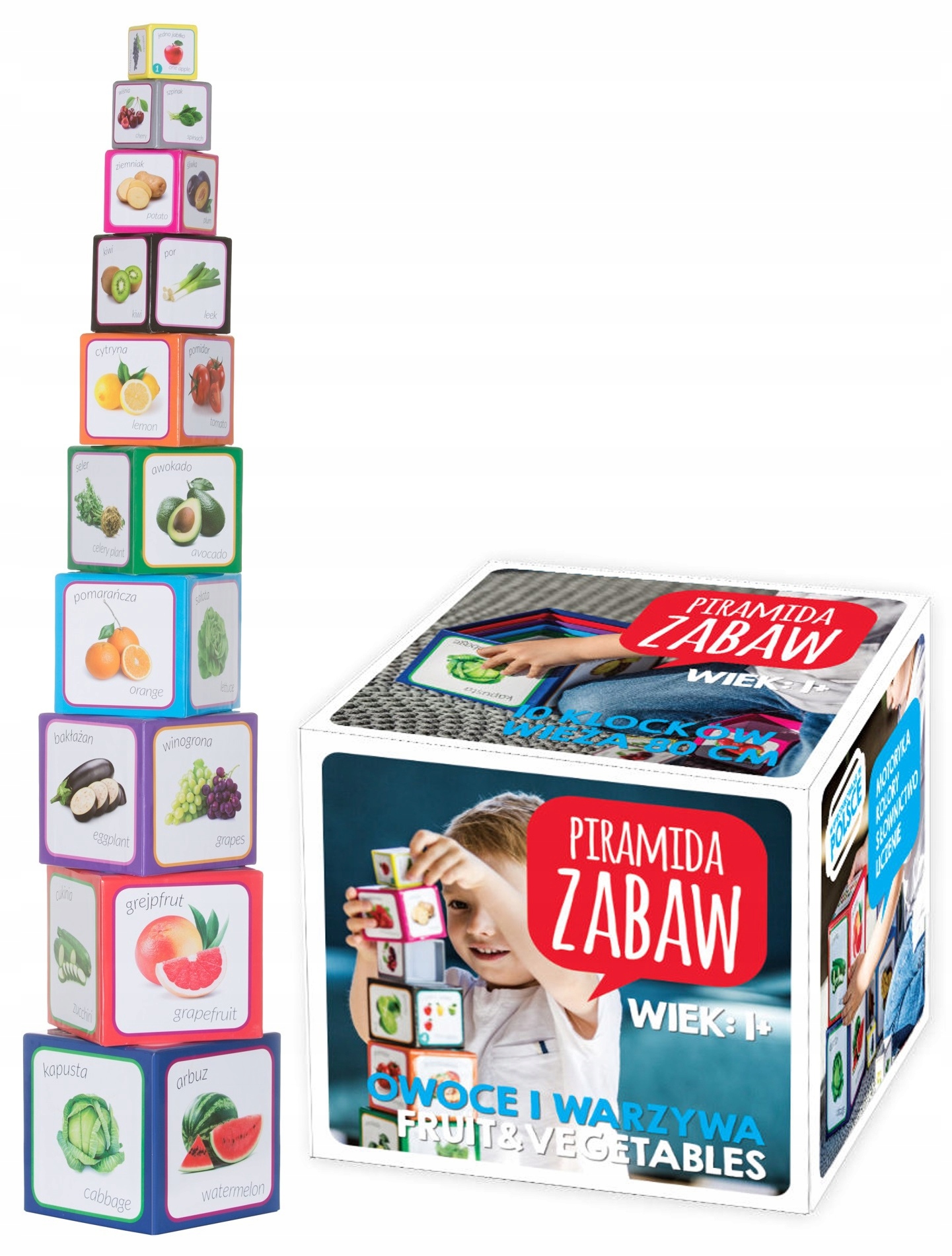 

Piramida Zabaw Edukacyjna Wieża Klocki Montessori