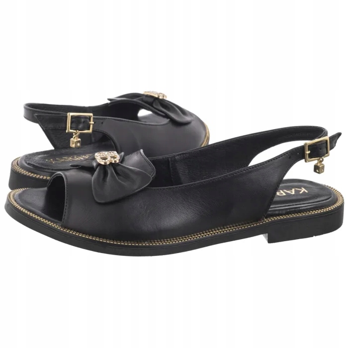 Dámské kožené sandály Karino černé 5408/076-P černé
