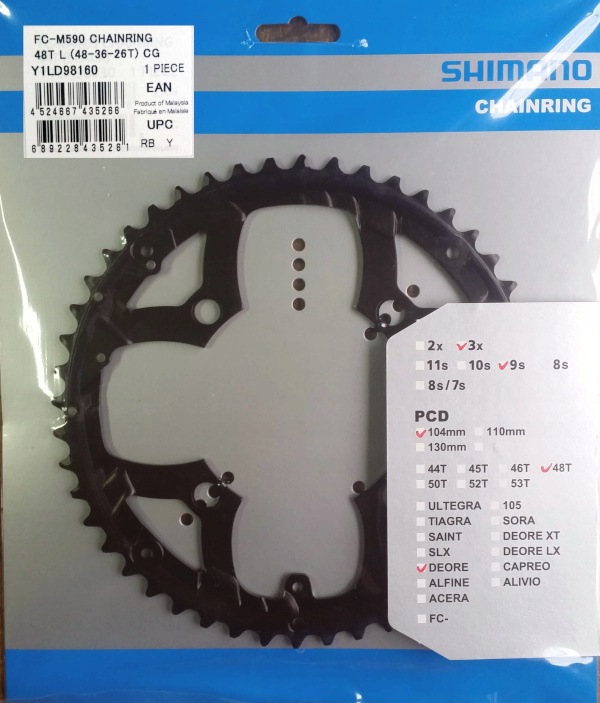 Tarcza Shimano Fc M590 M591 48T zębatka