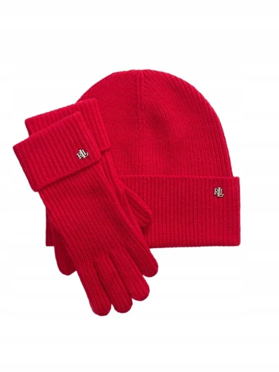 Ralph Lauren Dámská Sada Čepice A Vlněné Rukavice Dárek Krabička