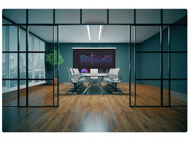 EKRAN PROJEKCYJNY 16:9 OVERMAX PÓŁAUTOMATYCZNY 221 CM X 124 CM 100 CALI Kod producenta OV-SEMI-AUTOMATIC SCREEN 100