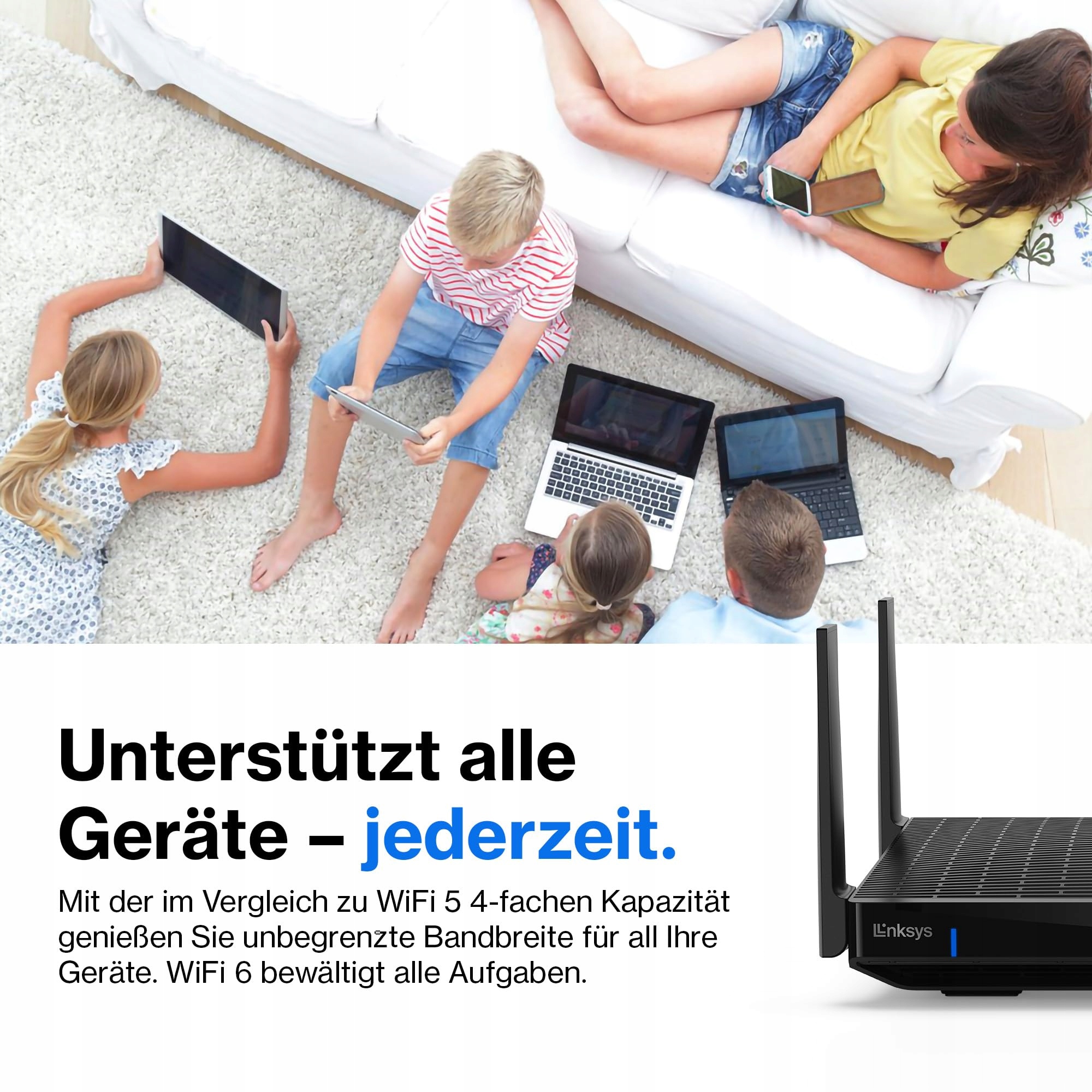 LINKSYS Hydra Pro 6E Router: Tri-Band WiFi 6E, 6.6Gbps, 250m², 55 Urządzeń — miniatura 4