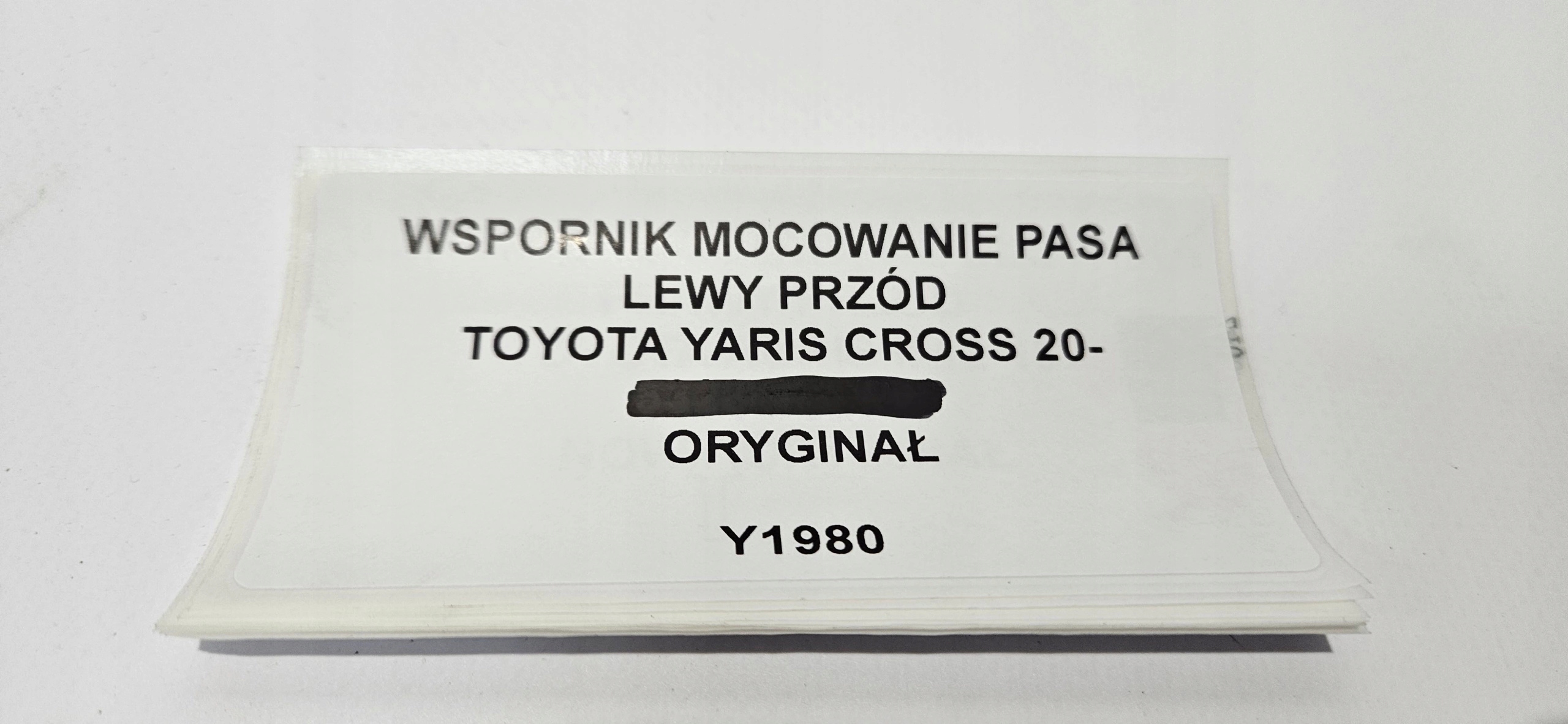 console holder supports left front TOYOTA YARIS CROSS 20- original