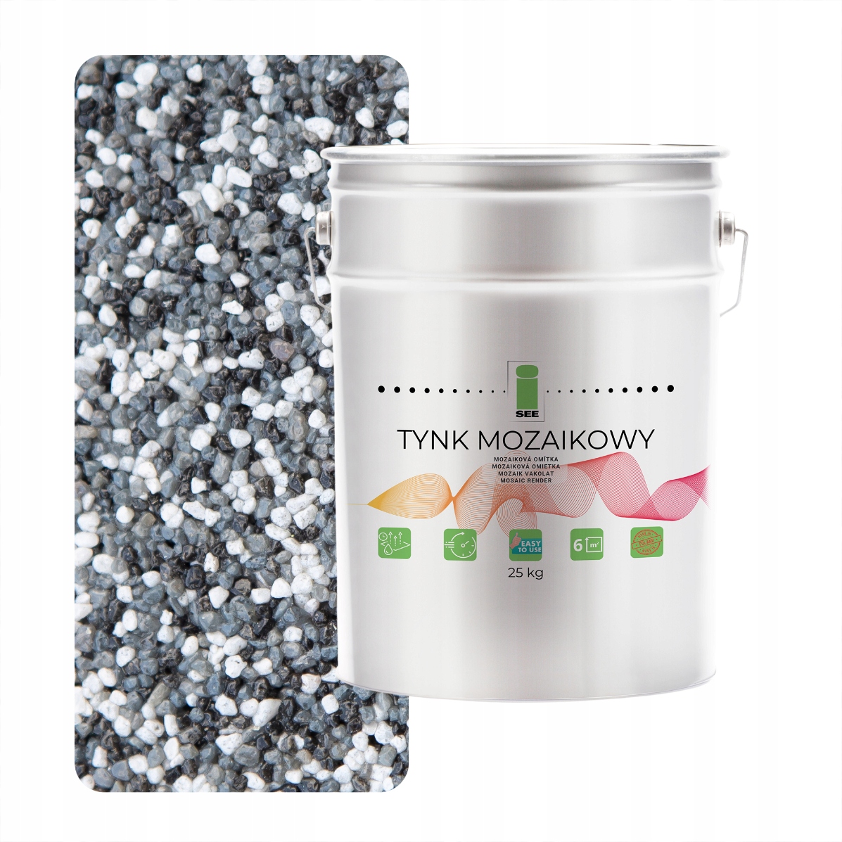 Mozaiková Omietka Šedá Marmolit Klasa 1 Mozaika 25 Kg Poľský Výrobca