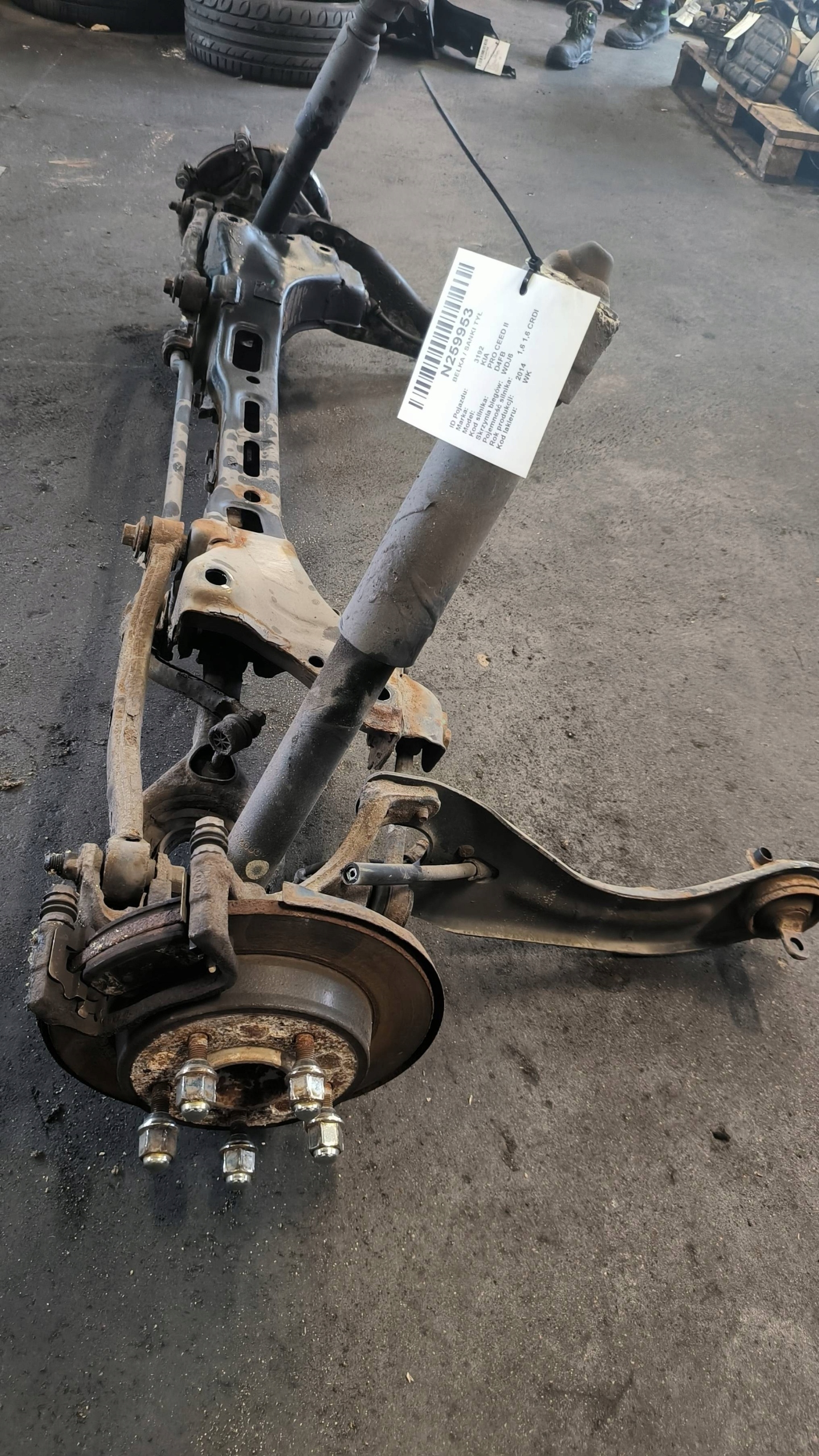RINFORZO PARAURTI / assale posteriore KIA PRO CEED II