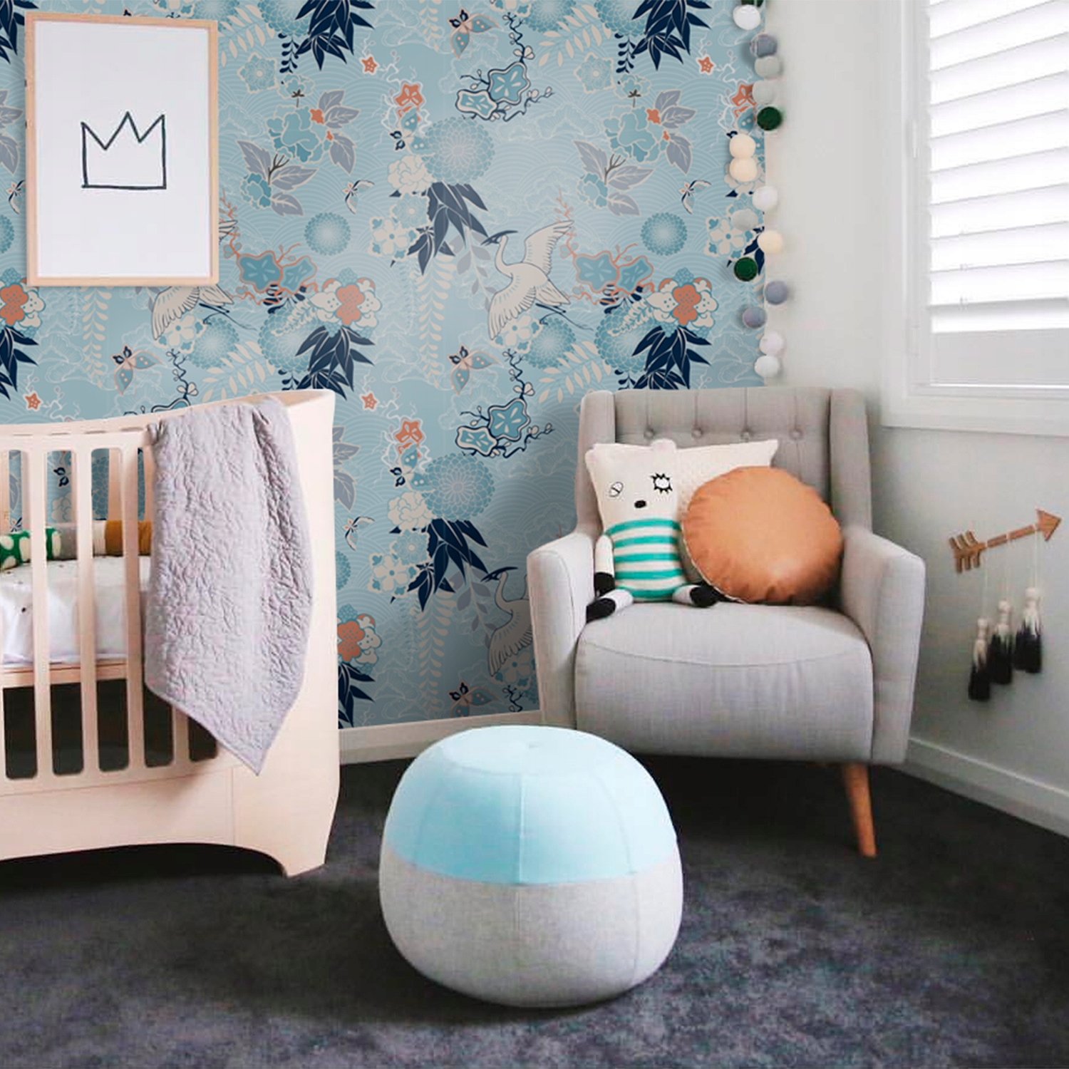 

Fototapeta Żurawie i kwiaty MagicStick 104x70 cm