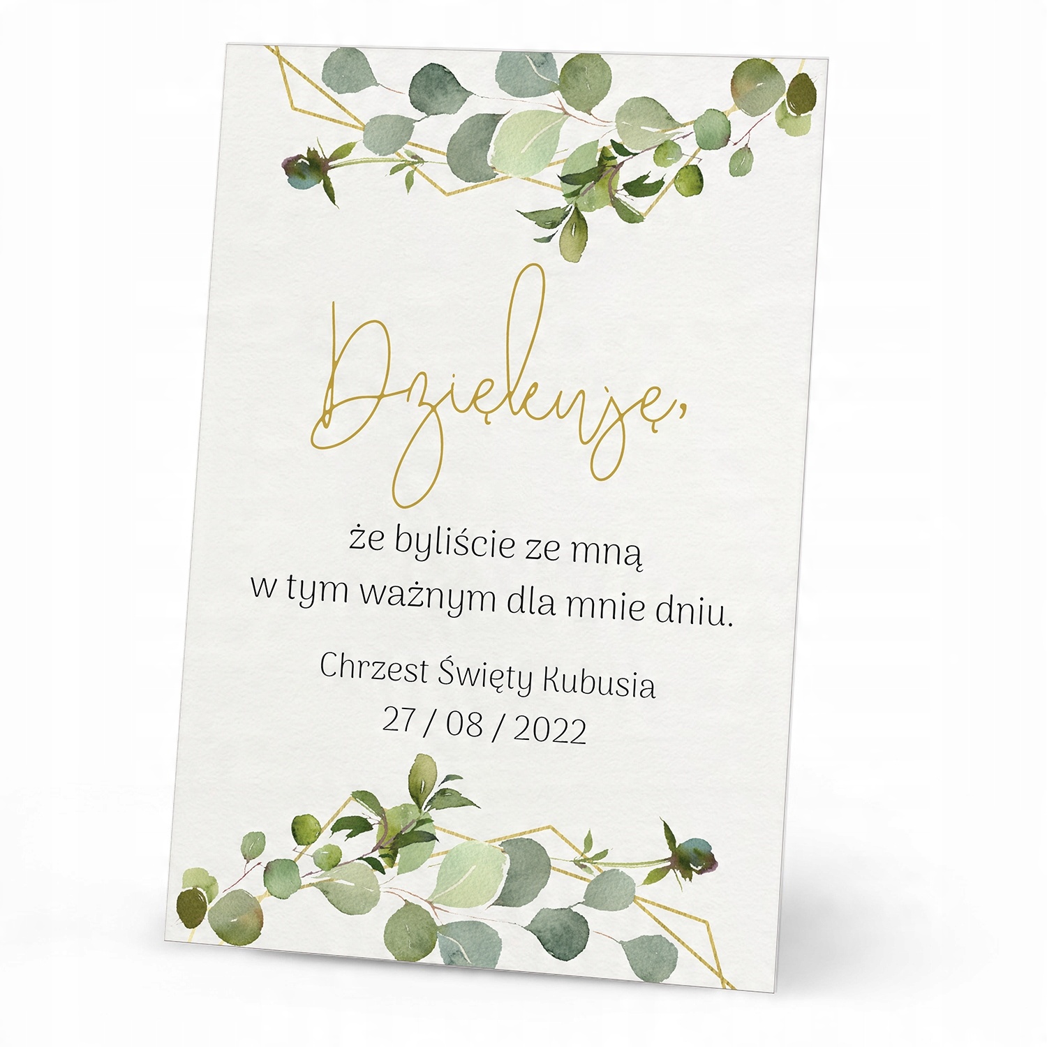 

Bilecik podziękowanie dla gości Chrzest (10 szt.)