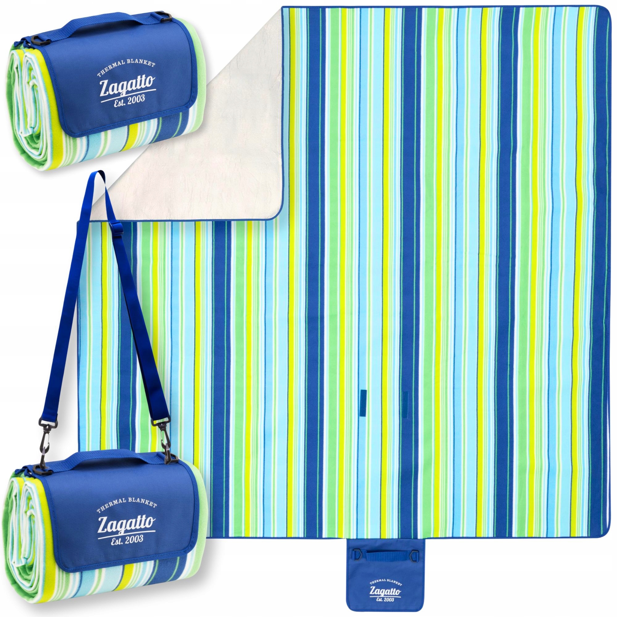 Pikniková deka 200x200 cm s izolací velká plážová lehká podložka Zagatto