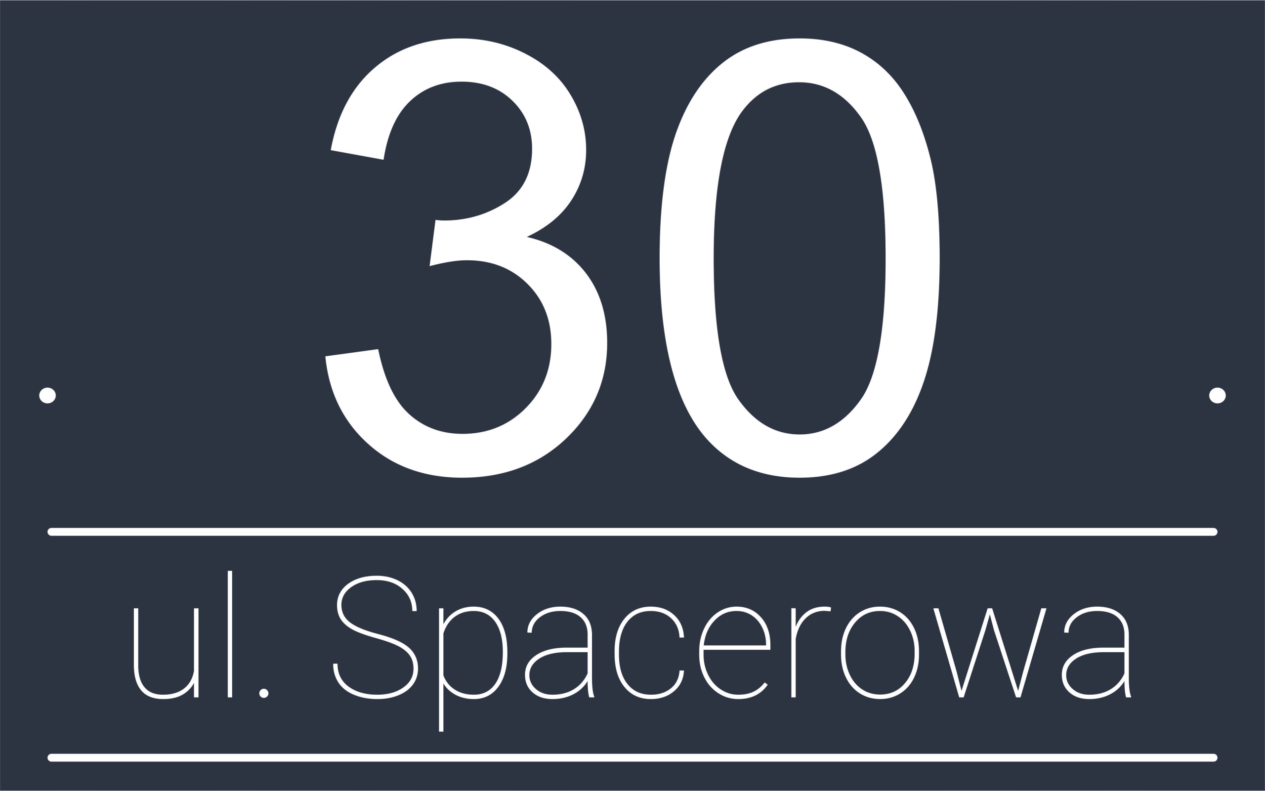 Tabliczka Adresowa Tablica Adresowa Duża - METALOWA - DRUK UV NUMER DOMU