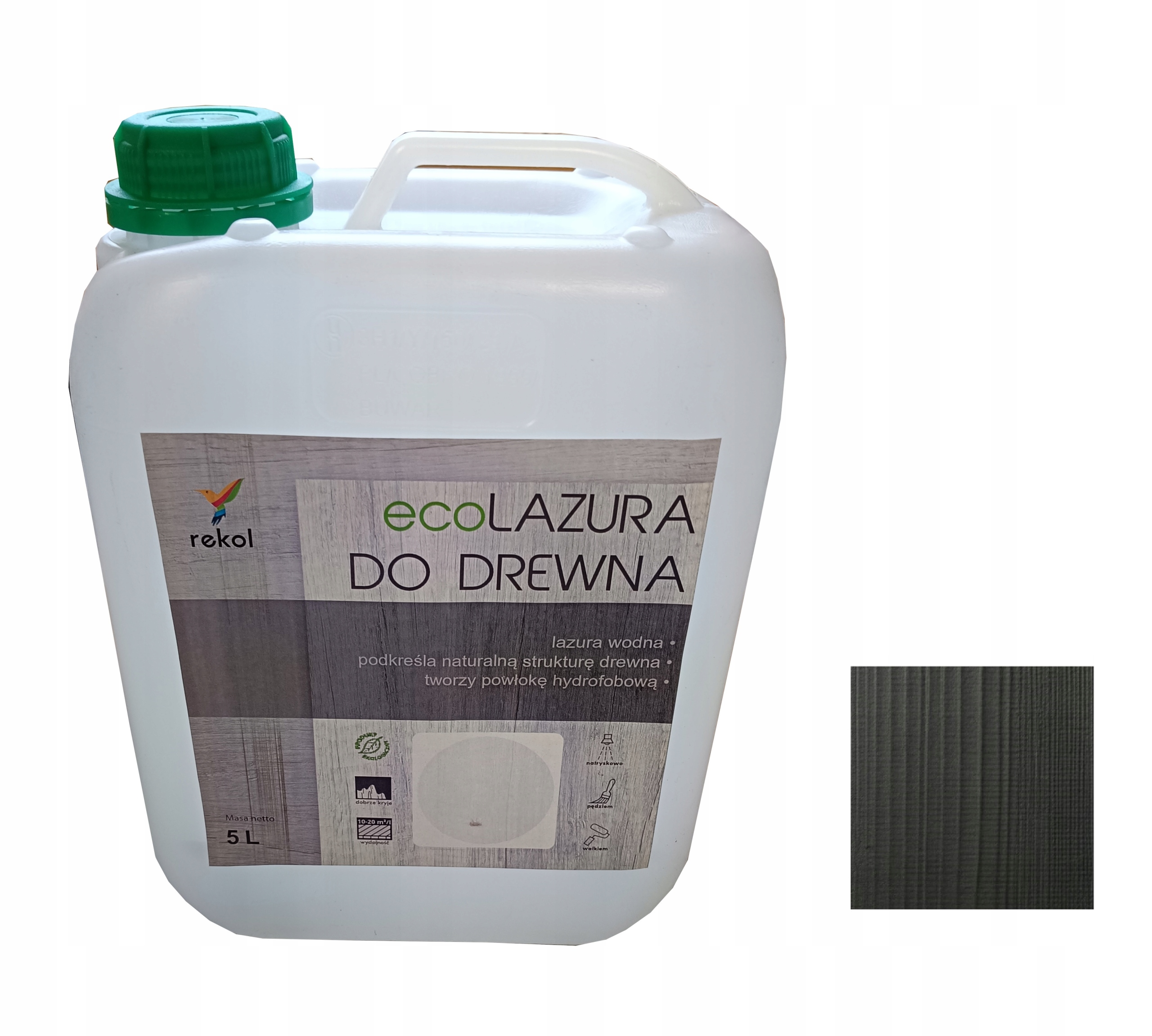 Rekol Ecolazura Na Fasádní Dřevo 5 L Černá Ochranná