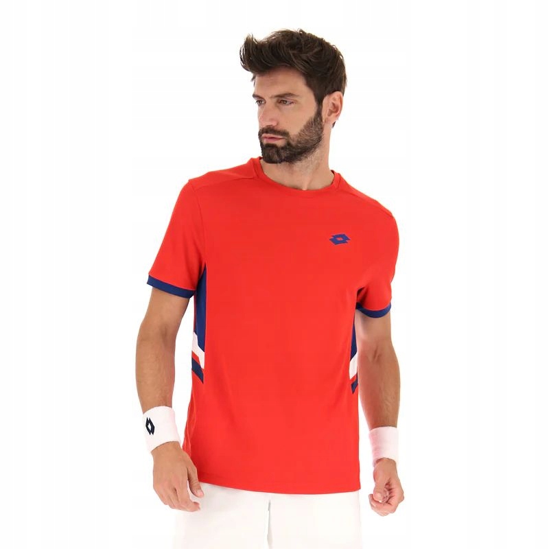 Pánské Tenisové Tričko Lotto Squadra III Tee Men Flame Red S