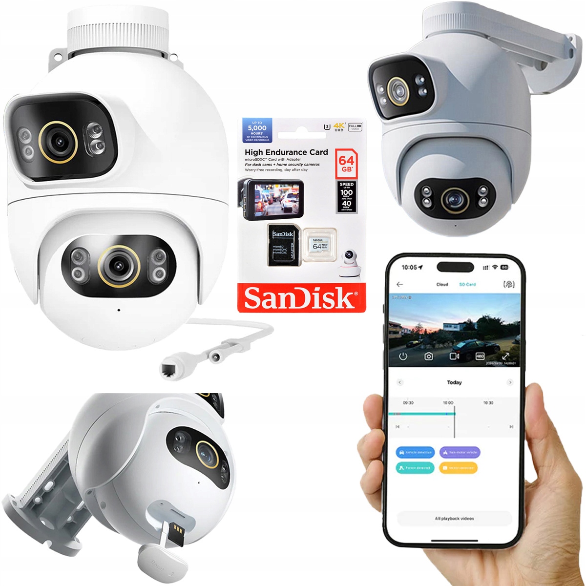 Vonkajšia Kamera Imilab EC6 Dual monitoring 2v1 3k+3k karta 64GB