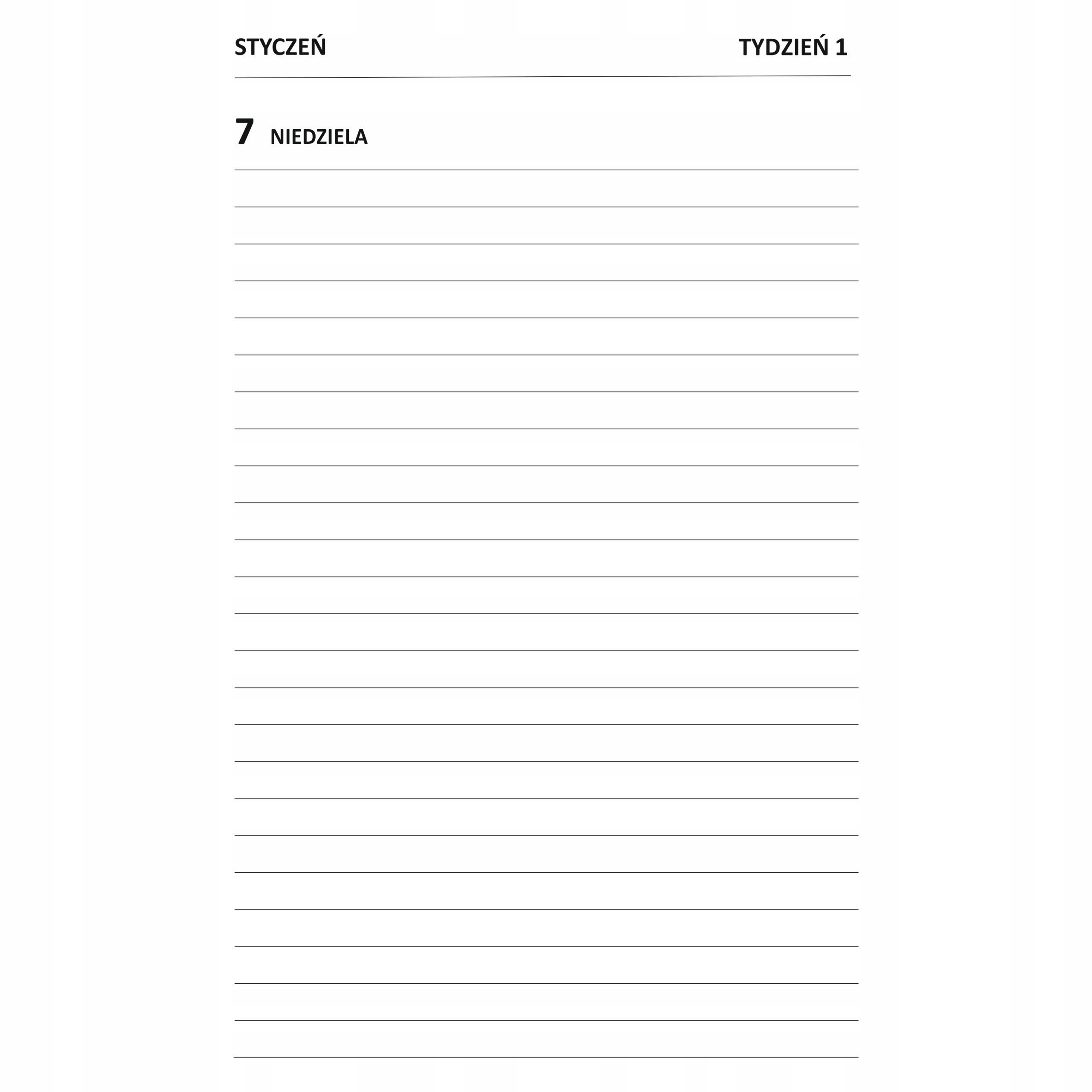 Kalendarz na 2024 rok DZIENNY TERMINARZ Format A4 Do hotelu restauracji Rozmiar A4