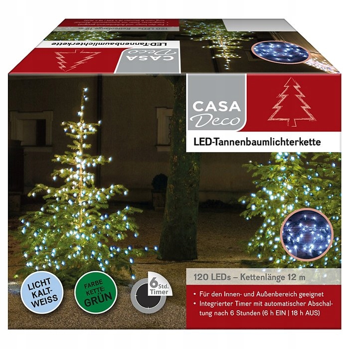 Lampki choinkowe 120 LED Zewnętrzne ciepłe i zimne Motyw inny