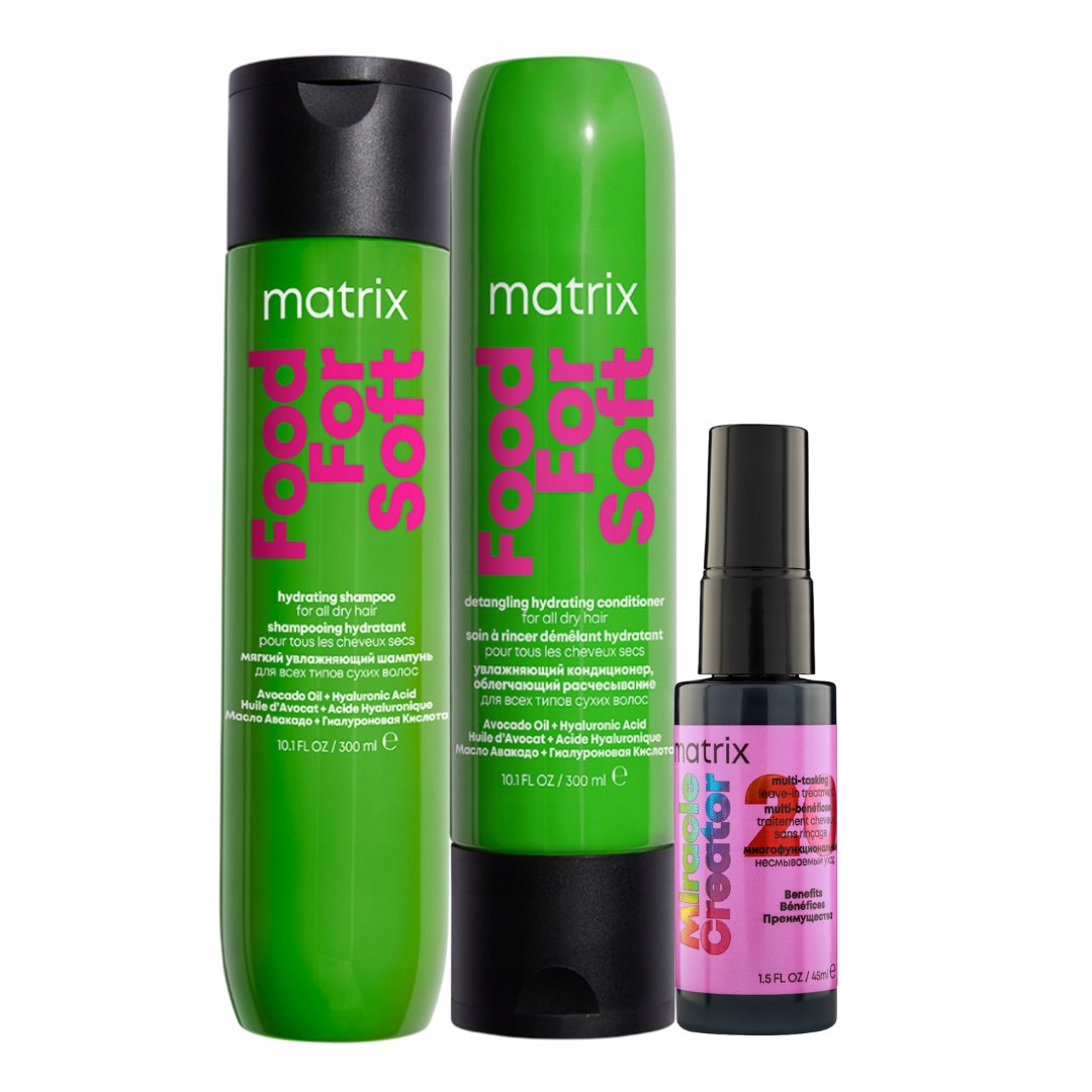 Matrix Food For Soft Szampon i Odżywka do włosów suchych Zestaw