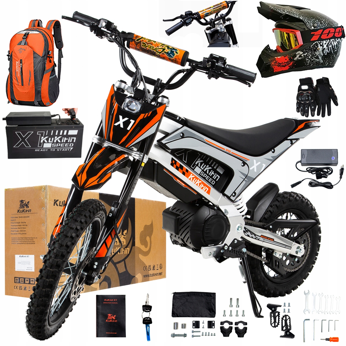 Kukirin X1 2026 Nové terénní elektrické vozidlo 2000W50KM/H 48V20.8Ah 14''