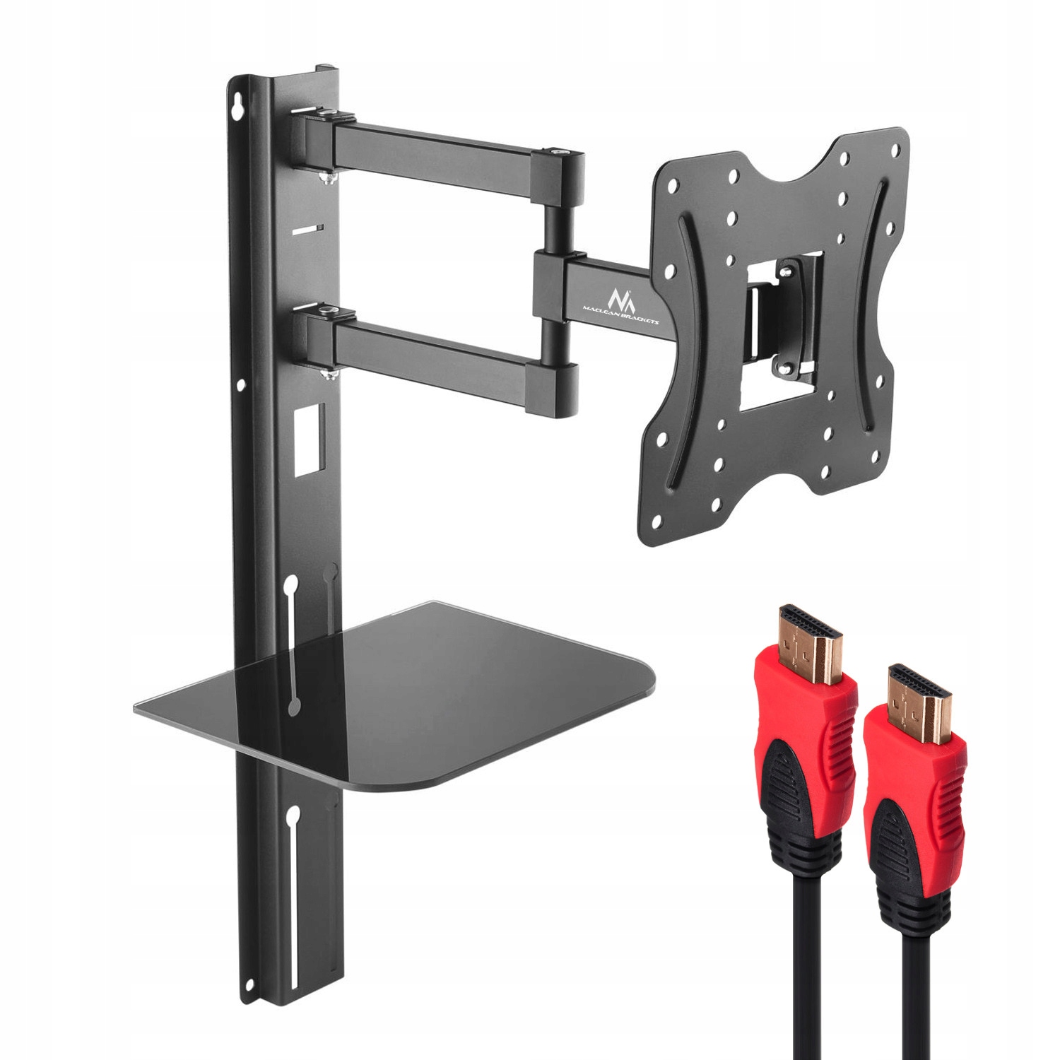 Držák na Televizi s poličkou pro Tv 23 32 42 43 palců 30kg Hdmi kabel 1,8m