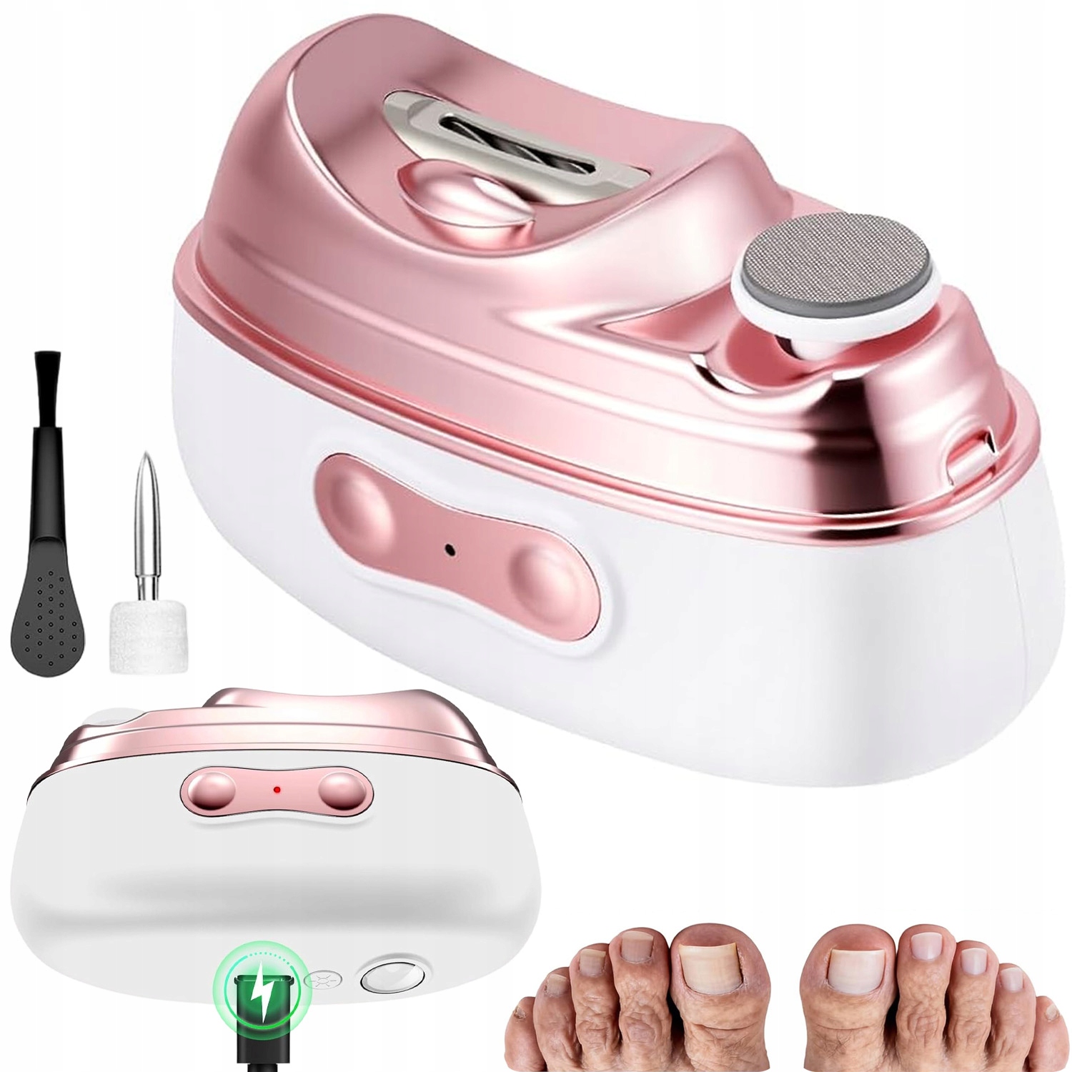 Elektrický Bezdrátový Stříhač Nehtů Usb S Uv Lampou Na Nehty