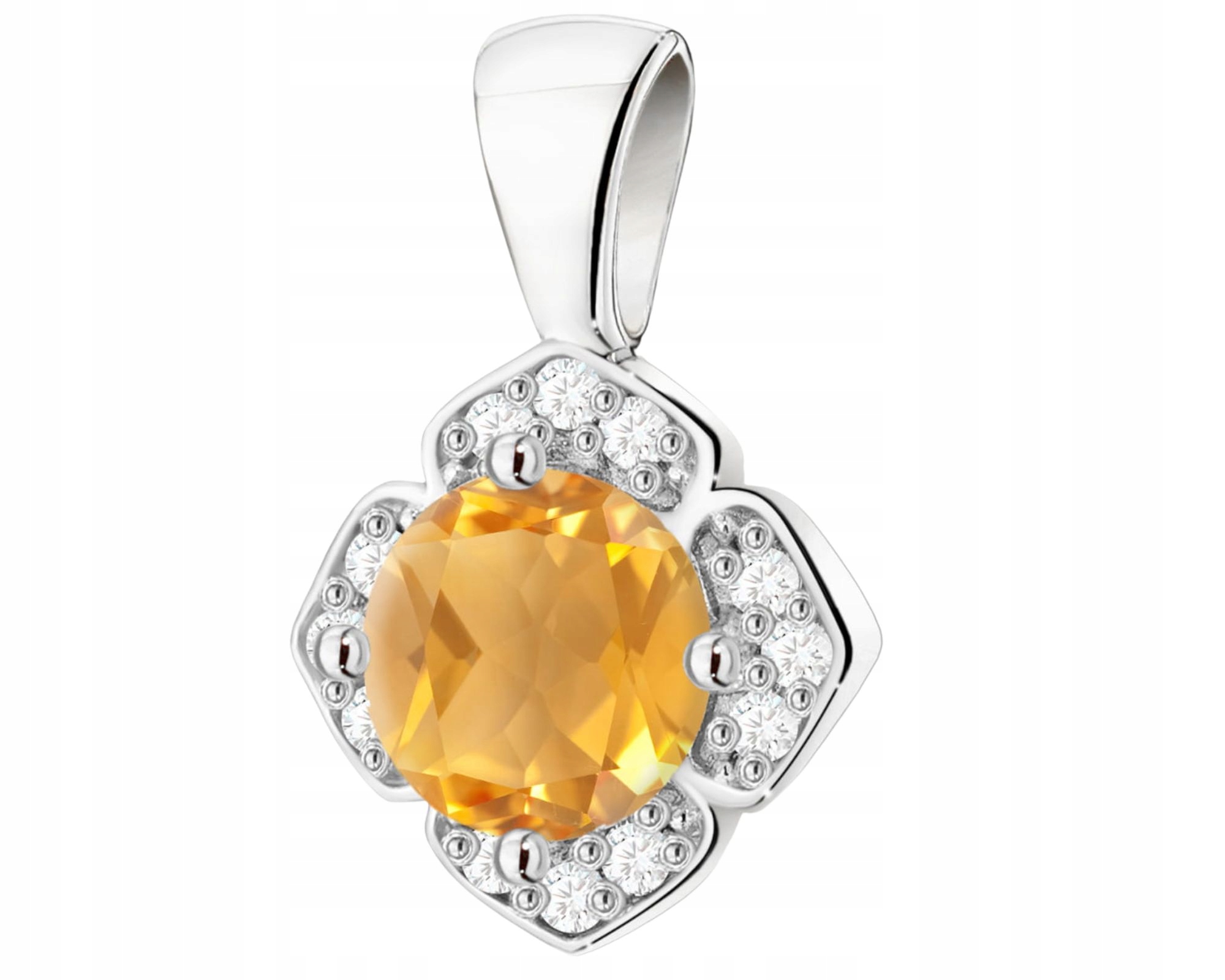 Bílé Zlato Je Elegantní Přívěsek S Citronem A Brilianty