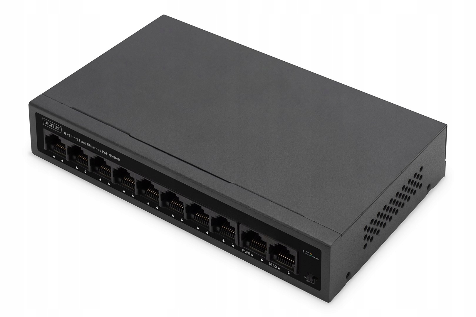 Digitus 8+2 Port Fe PoE Switch 8x PoE 802.3at 10/100 Mbps