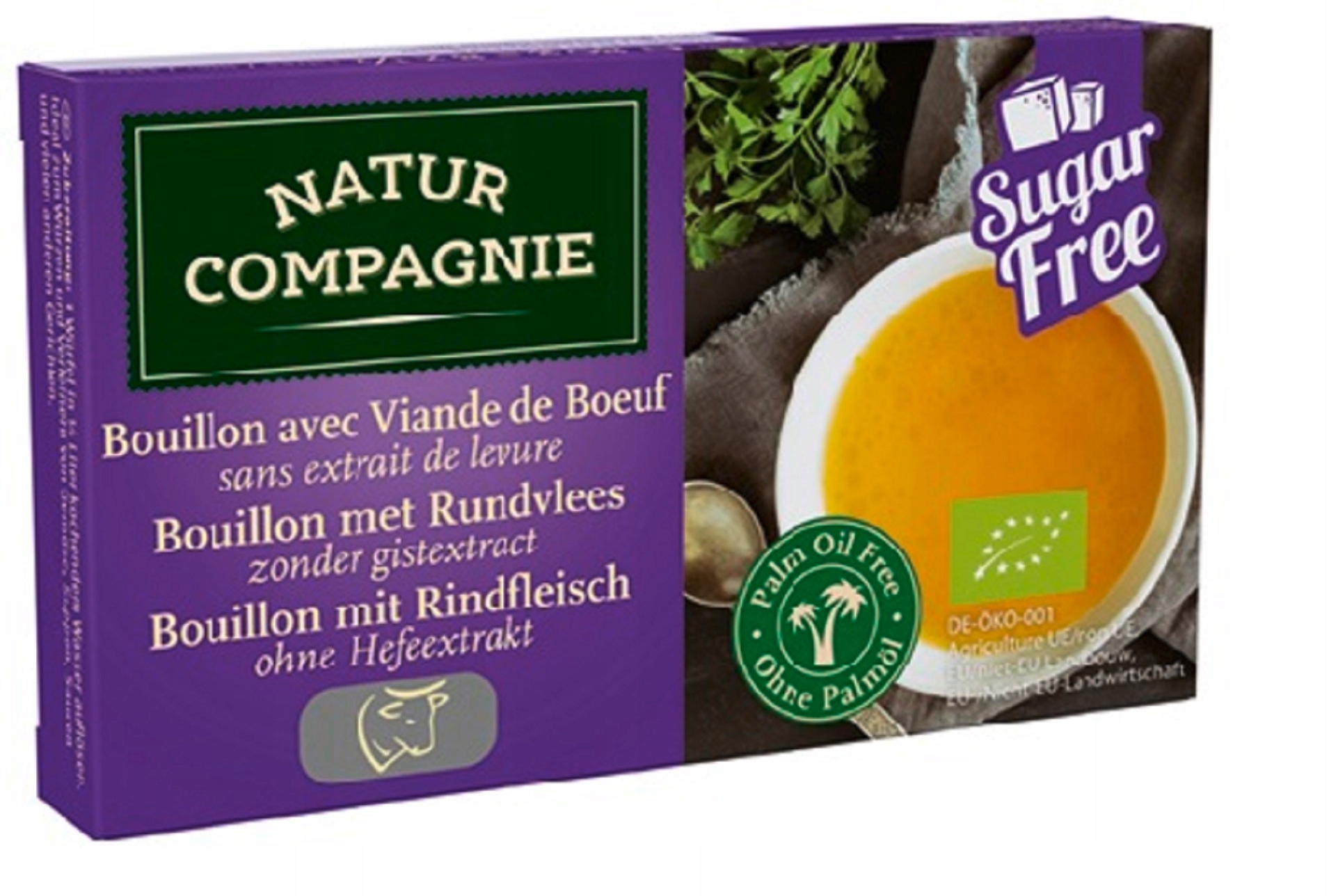 4x Natur Compagnie Vývar hovězí kostky bez přídavků kvasinek a kvasinekBIO 80 g