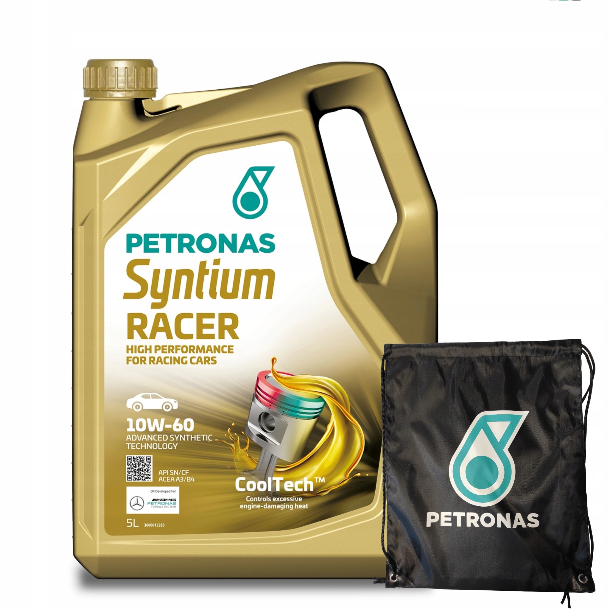 Motorový olej Petronas Syntium Racer Api Sn/cf 10W-60 5L vrecko Zadarmo