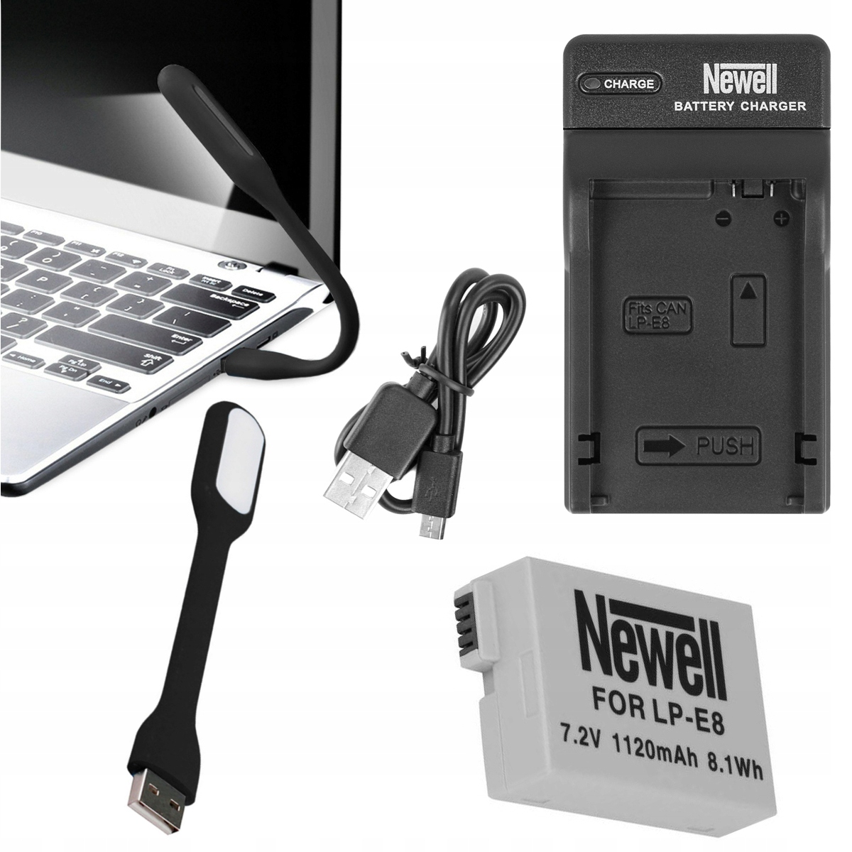Bateria Ładowarka Newell do Canon Eos 550D 600D 650D 700D Rebel T2i LP-E8