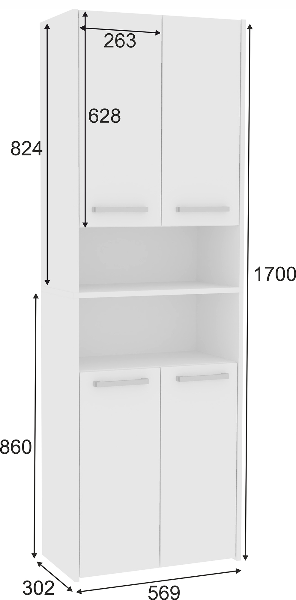 DUŻA SZAFKA ŁAZIENKOWA 60cm REGAŁ SŁUPEK BIAŁA Marka Euro-Meble