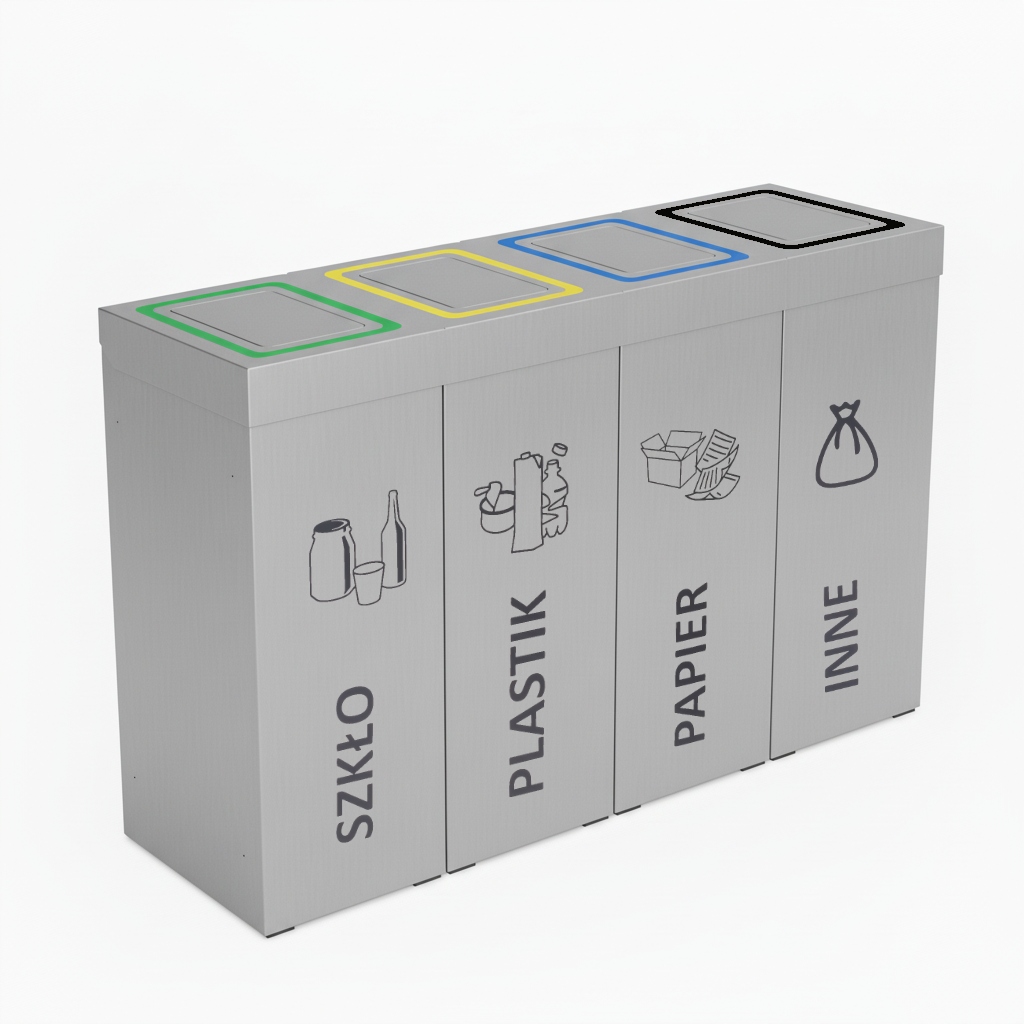 Odpadkový koš Deneb Levanto Pro stříbrný