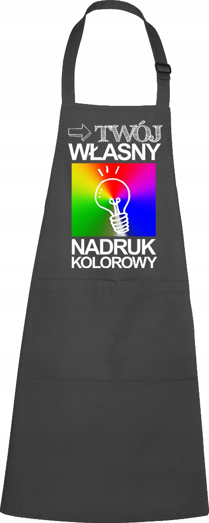

Fartuch kuchenny z Własnym Nadrukiem unisex Szary