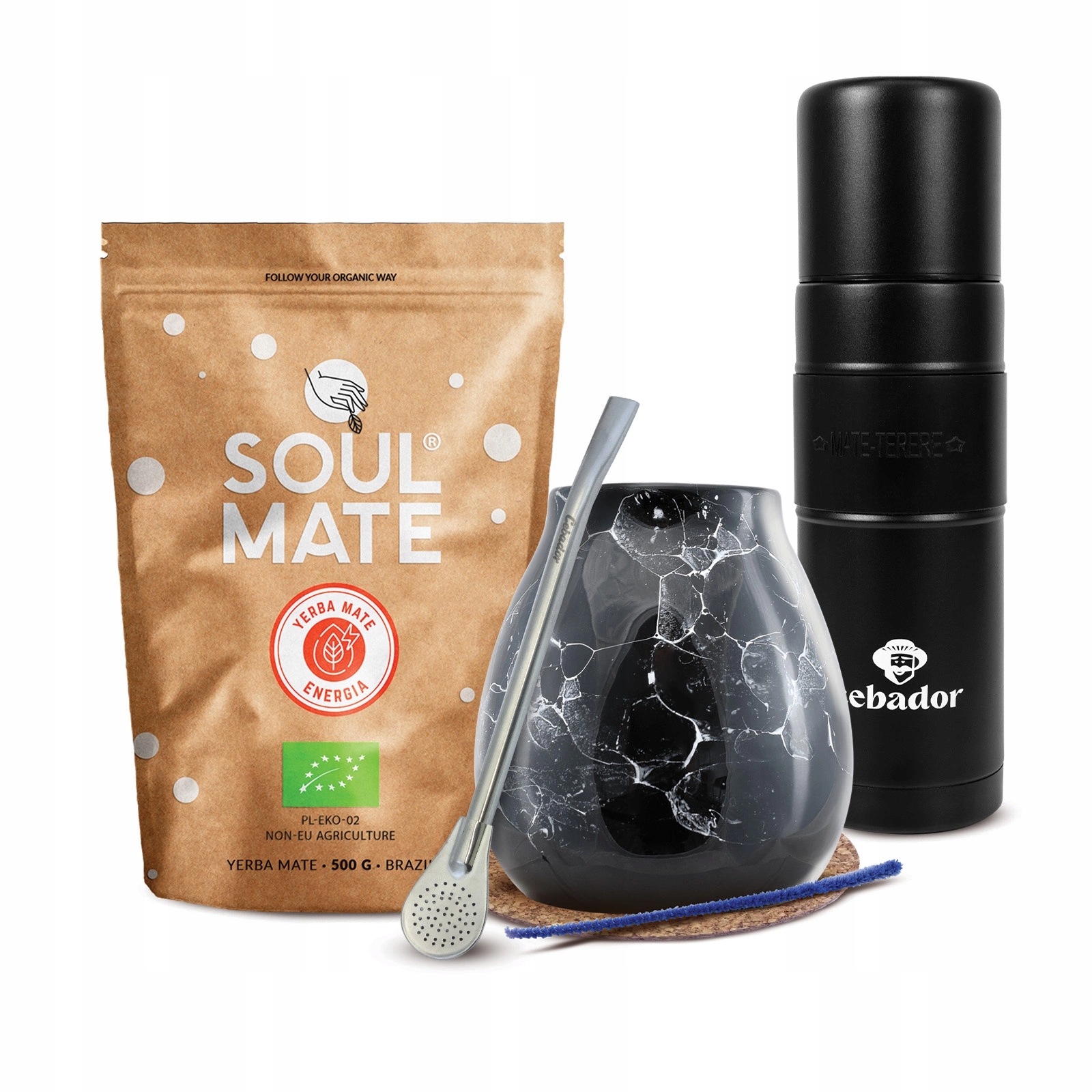 Set Yerba Mate Soul Mate Energia Yerbomos XL Cebador 500 g 0,5 kg