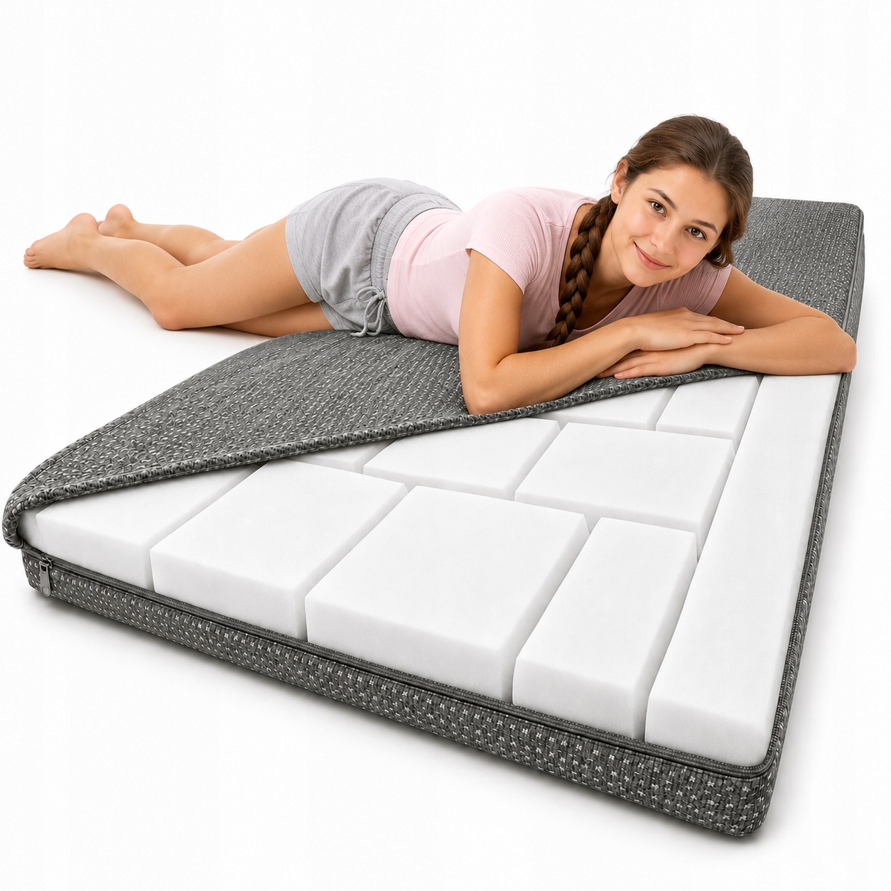 Penový matrac 90x200 pre teenagerov stredne tvrdý H3 H4 obojstranný 14 cm
